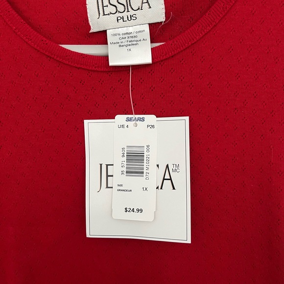 Ladies red cotton sleeveless top - Picture 3 of 3